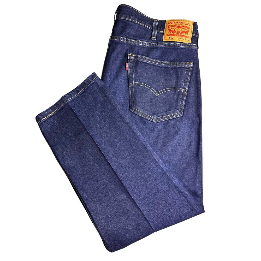 Levi Strauss 502 Men’s Jean Size 40x30 Dark Wash inseam 29" Dry Cleaned/Starched